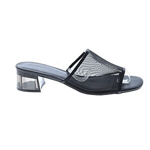 Abound black mesh clear block heel sandals